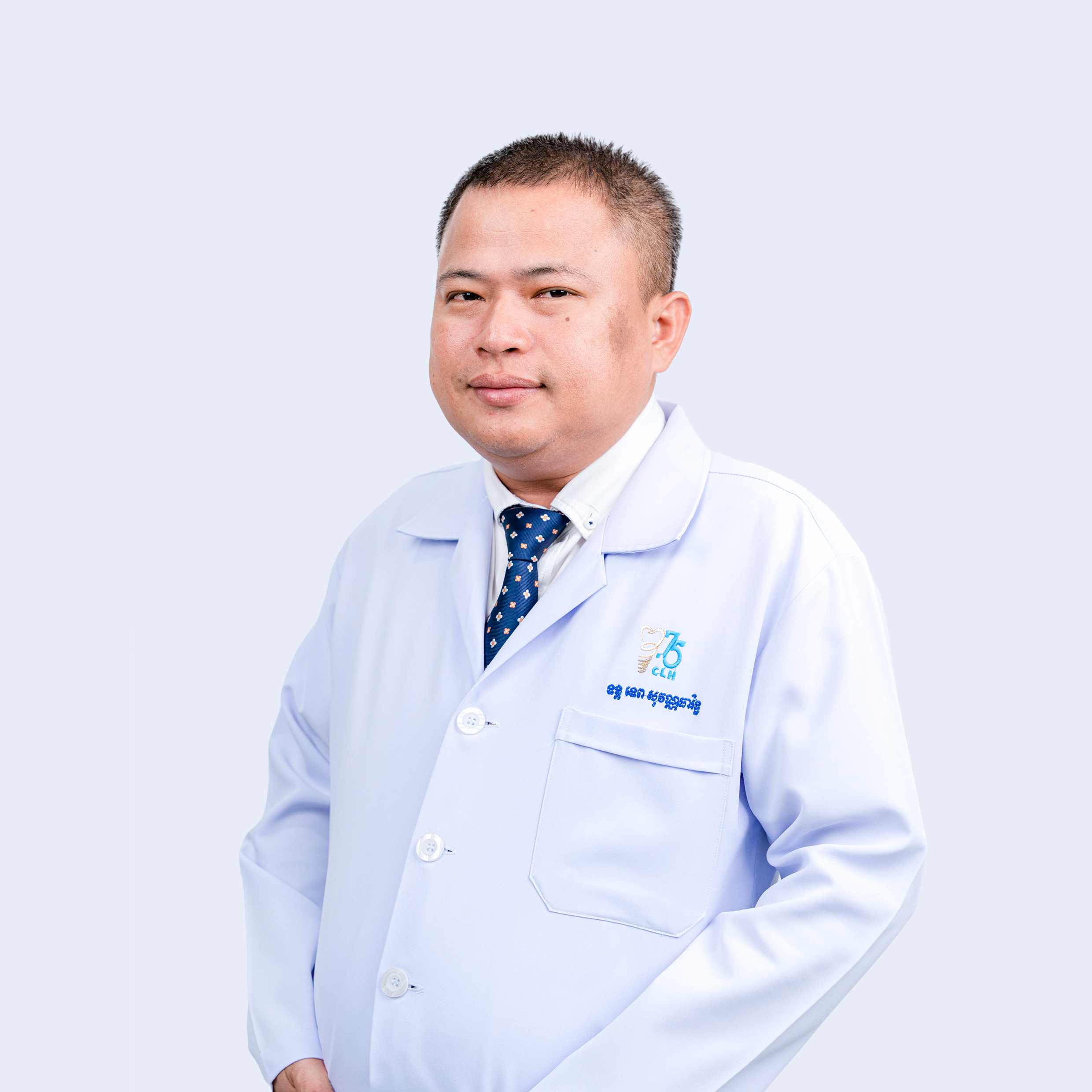 Dr. Tep Sovannthearith, Specialist in Implant Surgery and General Dentistry at Chea Leangheng Dental Clinic.